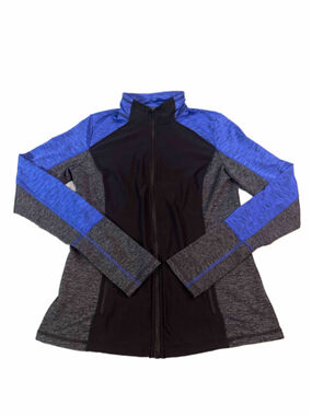 Women's Xersion Athletic Jacket Size S Black Blue Gray